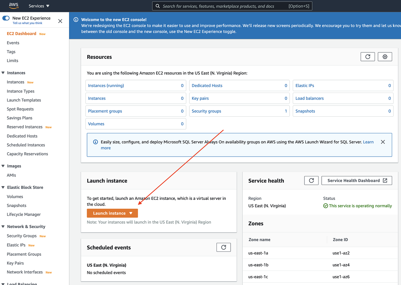 Launch Instance
