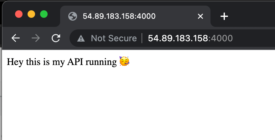 API running on port 4000