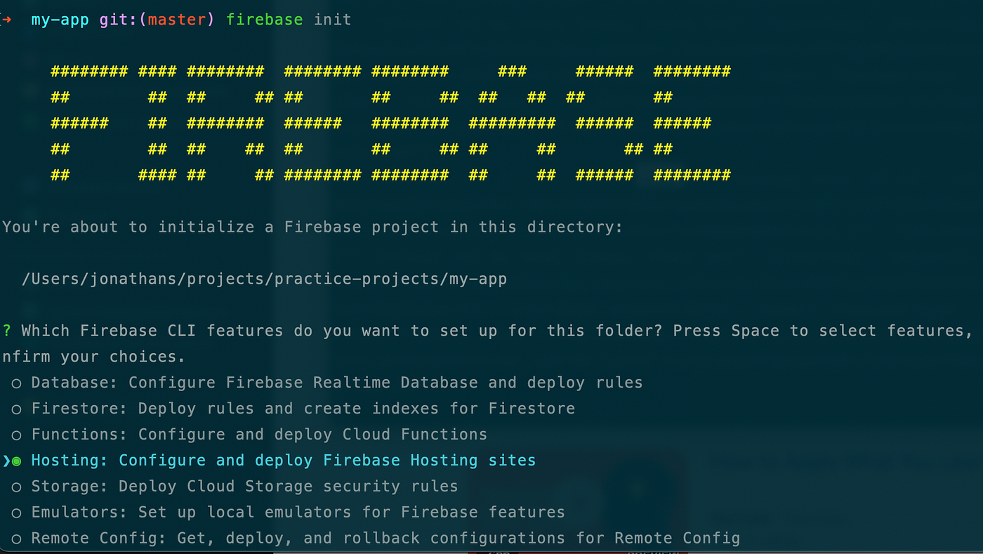 Firebase greeting screen