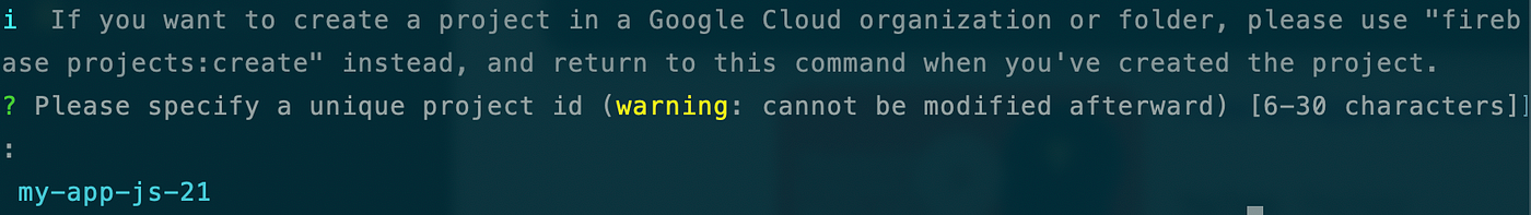 Unique project name