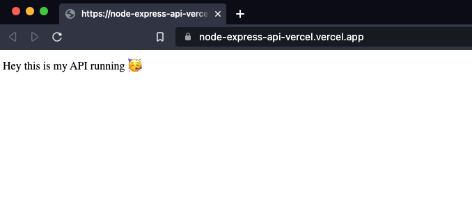 API deployed